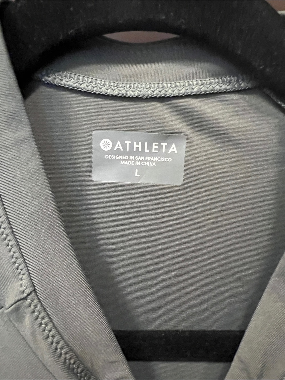 Athleta Olive Green Ruched Zip-Front Jacket - Picture 2 of 3